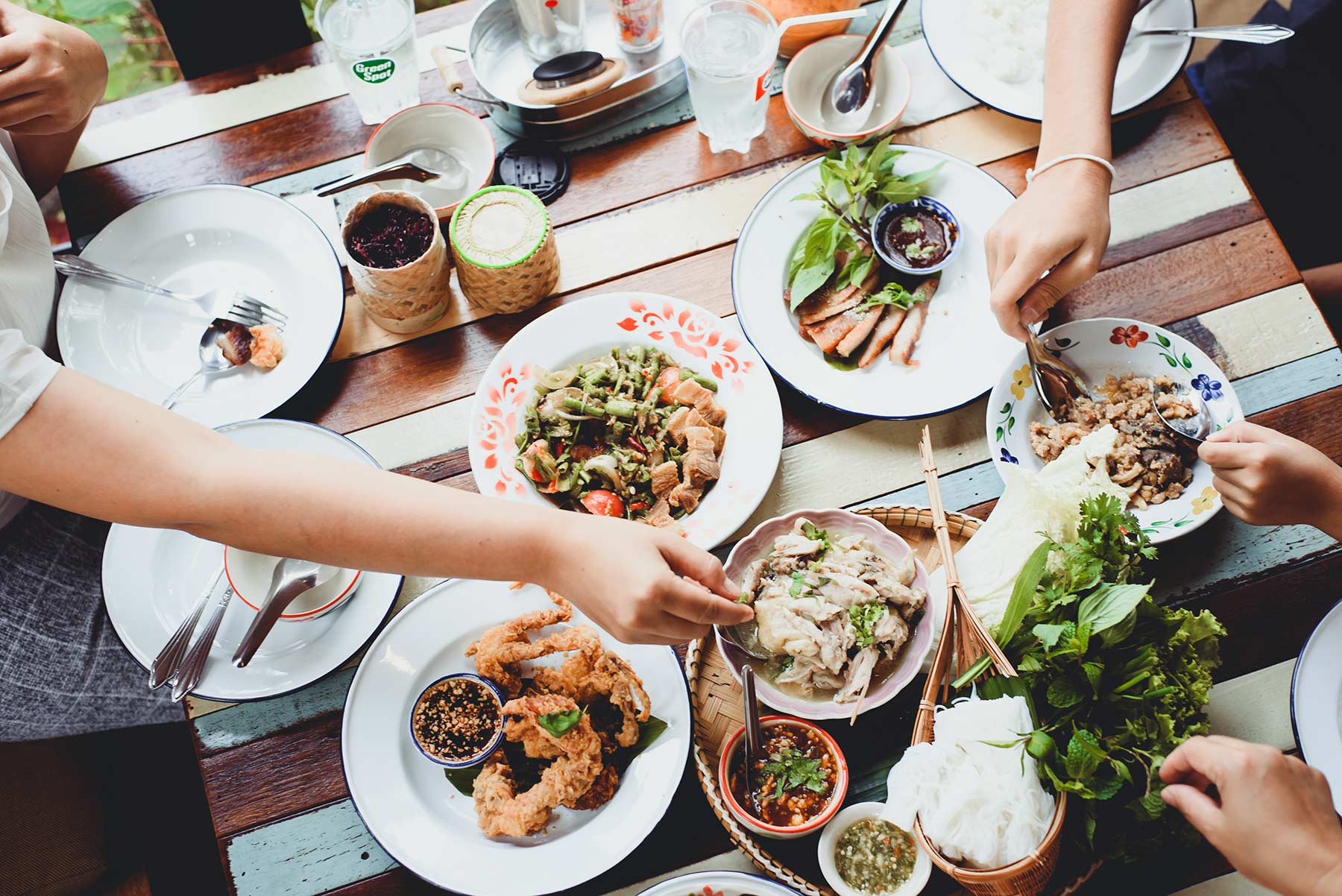 Un repas en équipe